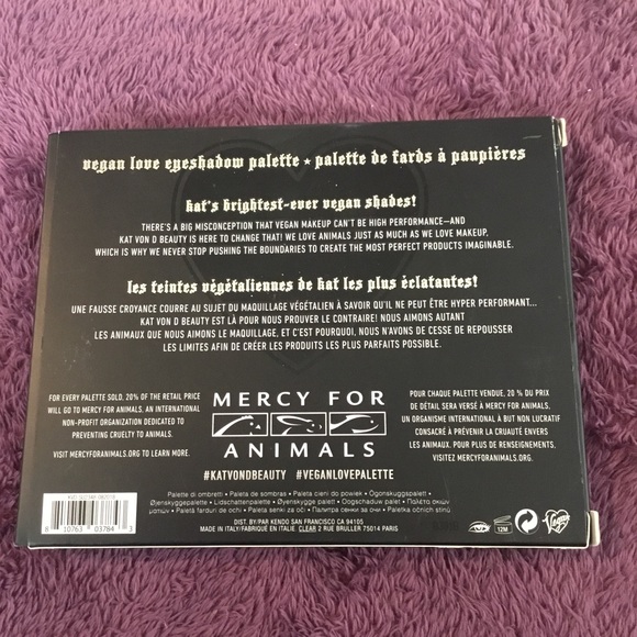NWT Kat Von D (Vegan ) “LOVE “ Eyeshadow Palette - Picture 8 of 13